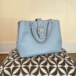 Pale, robin’s egg blue Talbots handbag